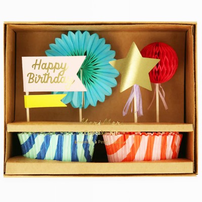 Kit cupcakes Mix Riscas Happy Birthday