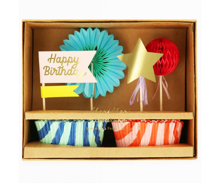 Kit cupcakes Mix Riscas Happy Birthday