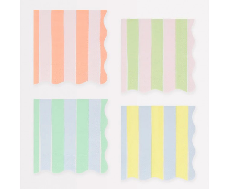 Guardanapos Pastel Listados Pequenos 