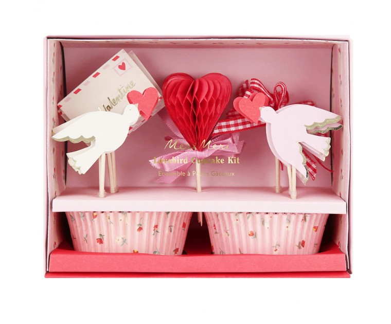 Kit Cup Cakes Love Birds