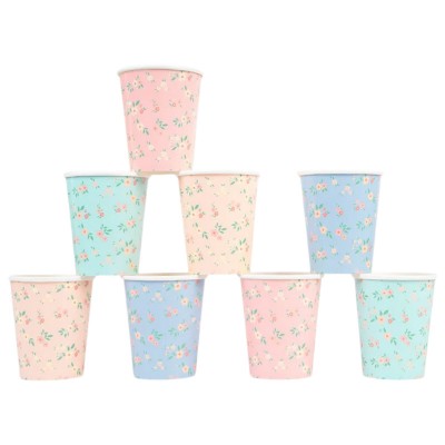 Copos Mini Flores Vintage