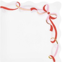 16 Guardanapos Laços Vermelhos