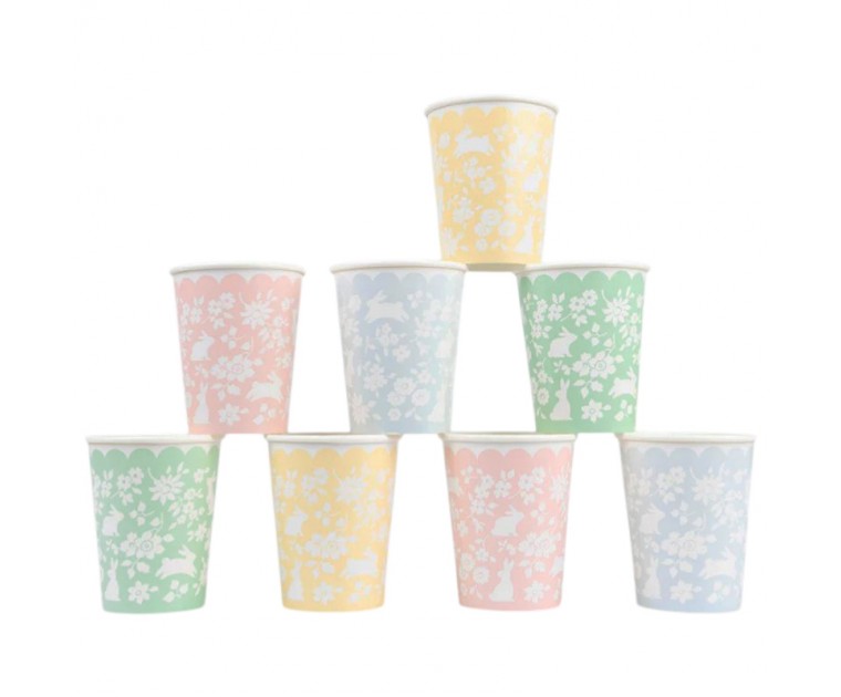 Copos Coelhinhos Florais