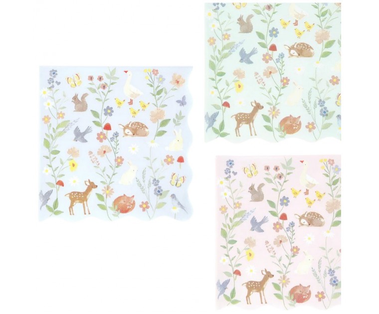 Guardanapos Animais Floresta Recortados