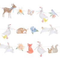 Conjunto Grinaldas Animais Floresta Recortados