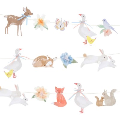 Conjunto Grinaldas Animais Floresta Recortados