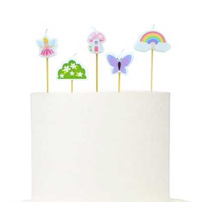 Conj. 5 Velas Jardim Fadas