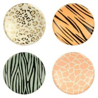 8 Pratos Sortidos 4 Designs Safari