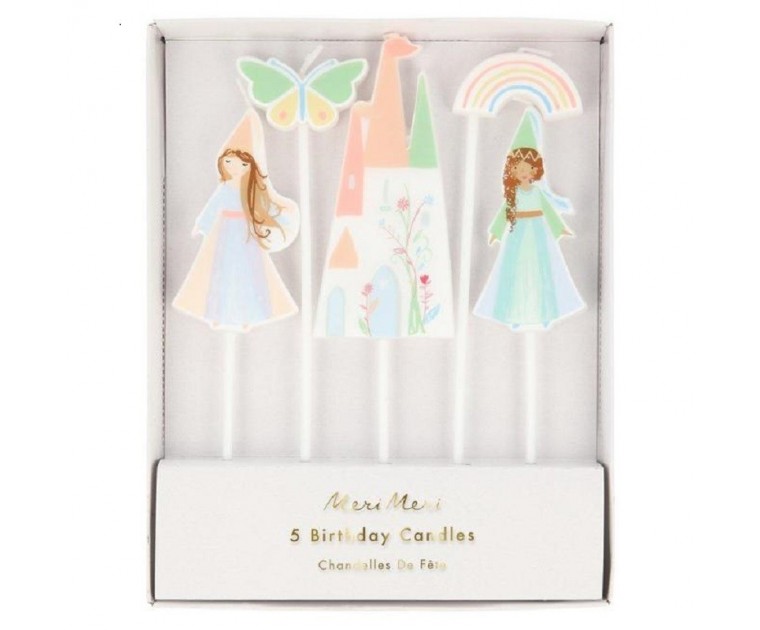 Conj. 5 Velas Princesas Mágicas