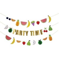 Conj. 3 Grinaldas Frutas Party Time