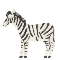 20 Guardanapos Zebra Recortados