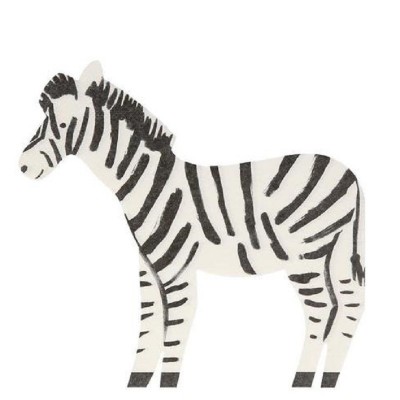 20 Guardanapos Zebra Recortados