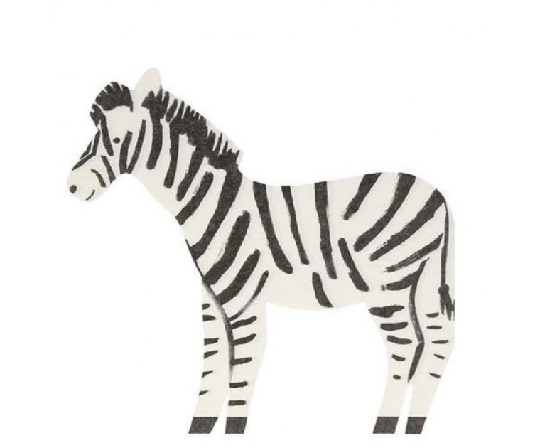 20 Guardanapos Zebra Recortados