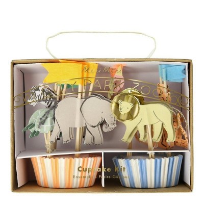 Kit 24 Cup Cakes Safari/Selva contém 6 Designs