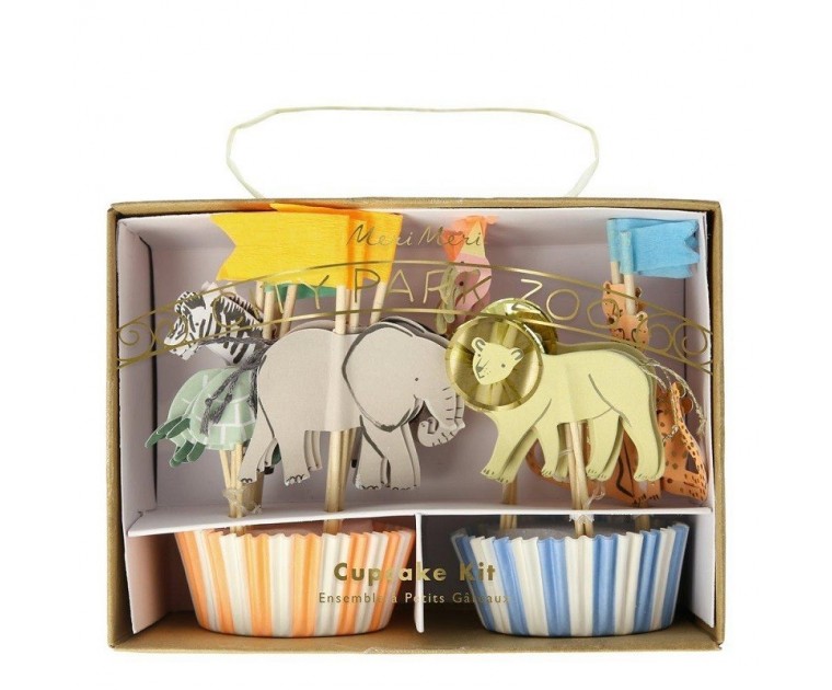 Kit 24 Cup Cakes Safari/Selva contém 6 Designs