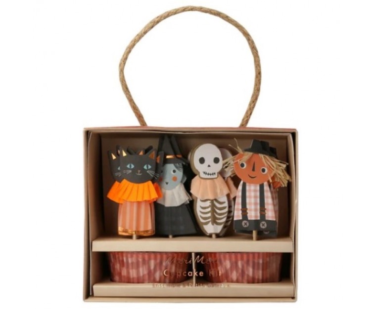 Kit 24 Decorações Cup Cakes Halloween