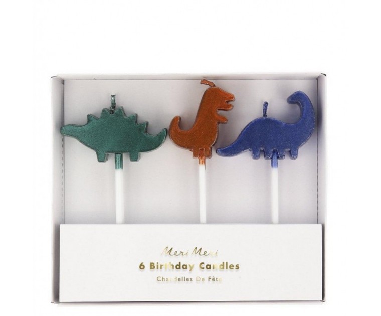 Pack 6 Velas Dinossauros