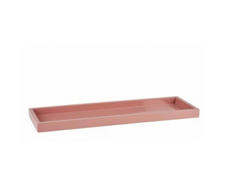 Tabuleiro Lacado Rosa 43x14 cm