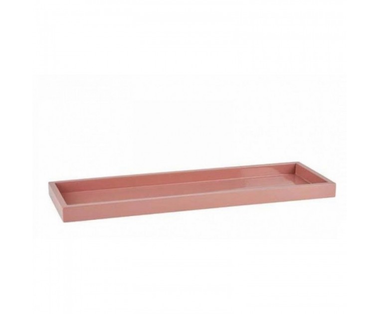Tabuleiro Lacado Rosa Blush 43x14 cm