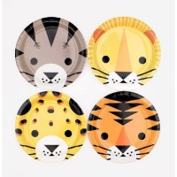 8 Pratos Felinos 18 cms