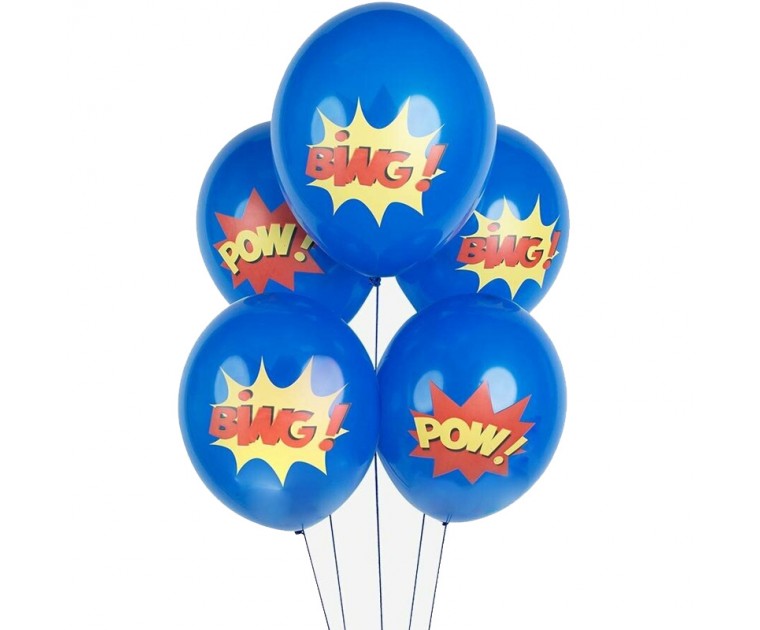 5 Balões Super Heróis 