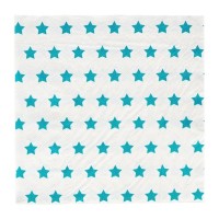 Guardanapos Brancos Estrelas Azuis