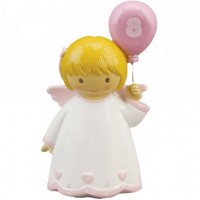 Anjo da Guarda c/ balão Aniversário Rosa