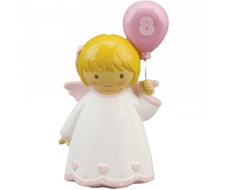 Anjo da Guarda c/ balão Aniversário Rosa