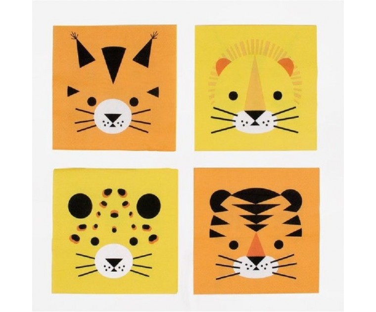 20 Guardanapos Pequenos Felinos