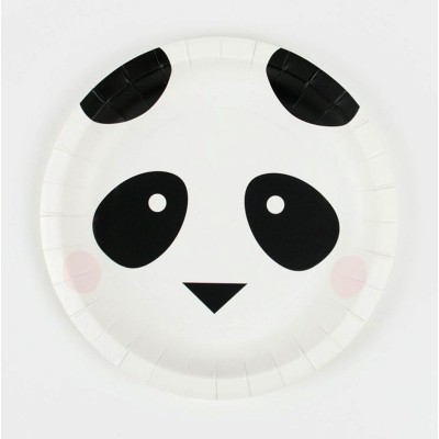 Pack 8 Pratos Panda 18 cms