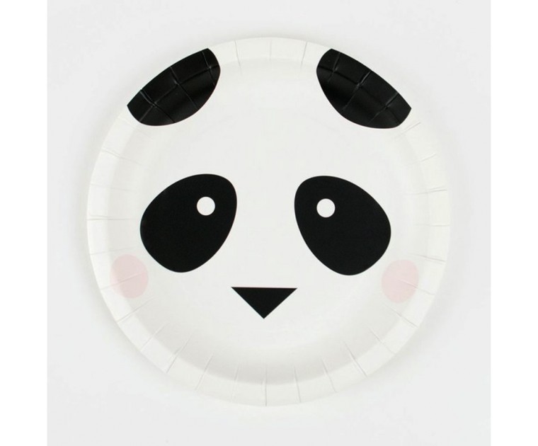 Pack 8 Pratos Panda 18 cms