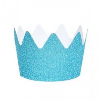 Pack de 8 Coroas Azul Glitter Pack de 8 Coroas Azul Glitter