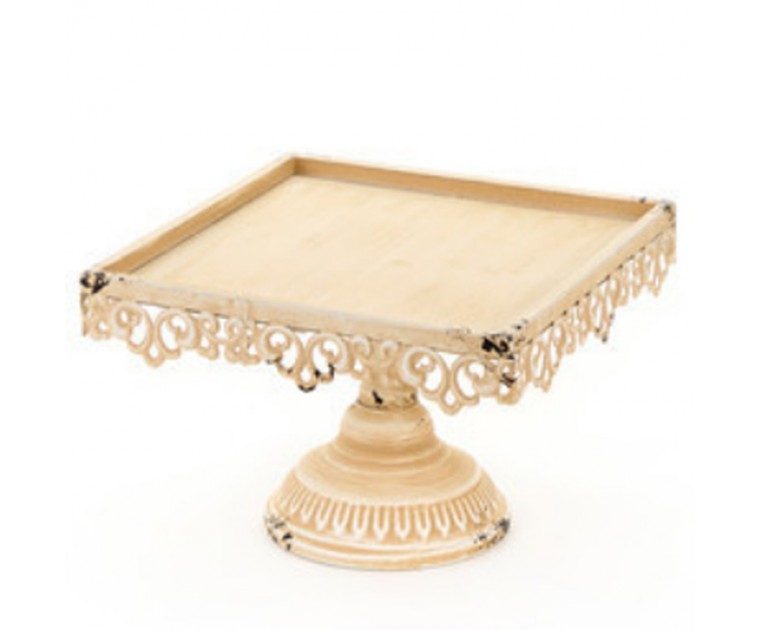 Cake Stand Metal Quadrado