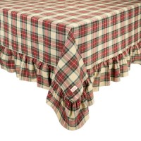 Toalha de Mesa Xadrez Vintage Tartã com Folho 3 m