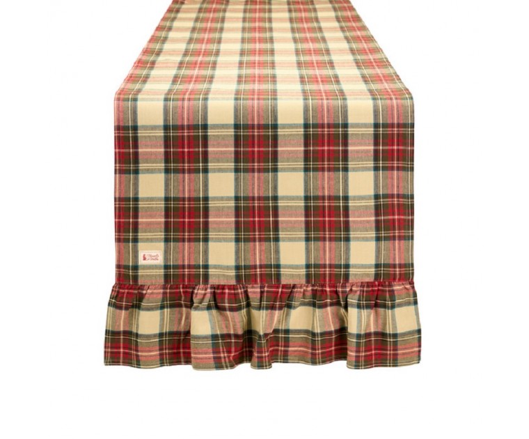 Caminho de mesa Vintage Tartan 50x180 cm
