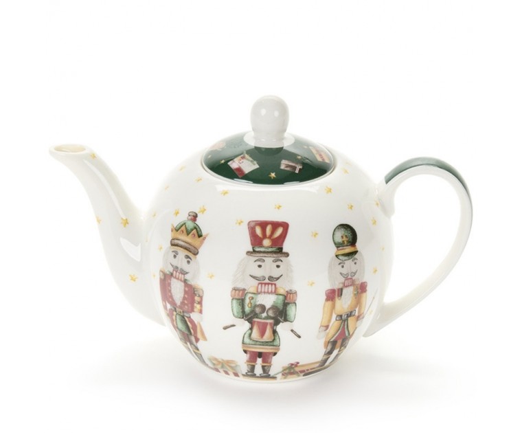 Bule Porcelana Christmas Nutcracker