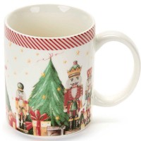 Caneca Porcelana Vermelha  Nutcracker