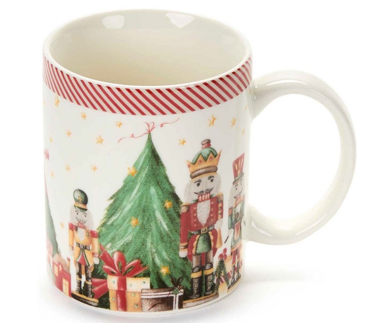 Caneca Porcelana Vermelha  Nutcracker