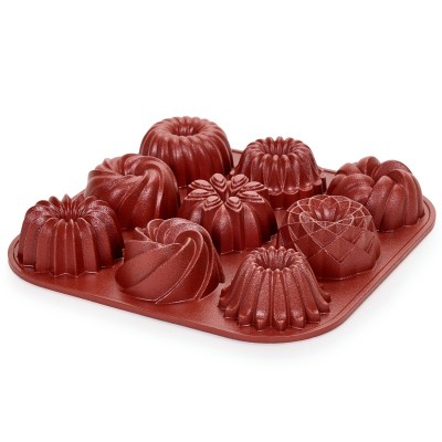 Forma Anti-Aderente 3D 9 Mini Bolos