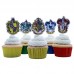 15 Picks Cup Cakes Harry Potter Brasões de Hogwarts