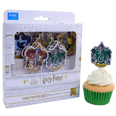 15 Picks Cup Cakes Harry Potter Brasões de Hogwarts