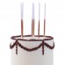 16 Velas Altas Glitter Rose Gold