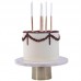 16 Velas Altas Glitter Rose Gold