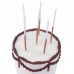 16 Velas Altas Glitter Rose Gold
