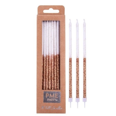 16 Velas Altas Glitter Rose Gold 16 Velas Altas Glitter Rose Gold