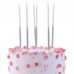 16 Velas Altas Glitter Prata