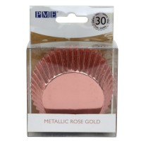 30 Formas Cup Cakes Foil Rose Gold