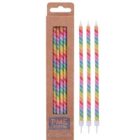 6 Velas Altas Arco Íris