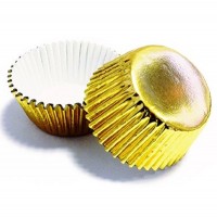45 Mini Forminhas/ Invólucro Dourado Foil PME