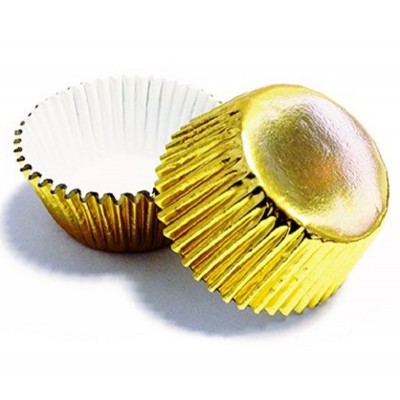 45 Mini Forminhas/ Invólucro Dourado Foil PME
